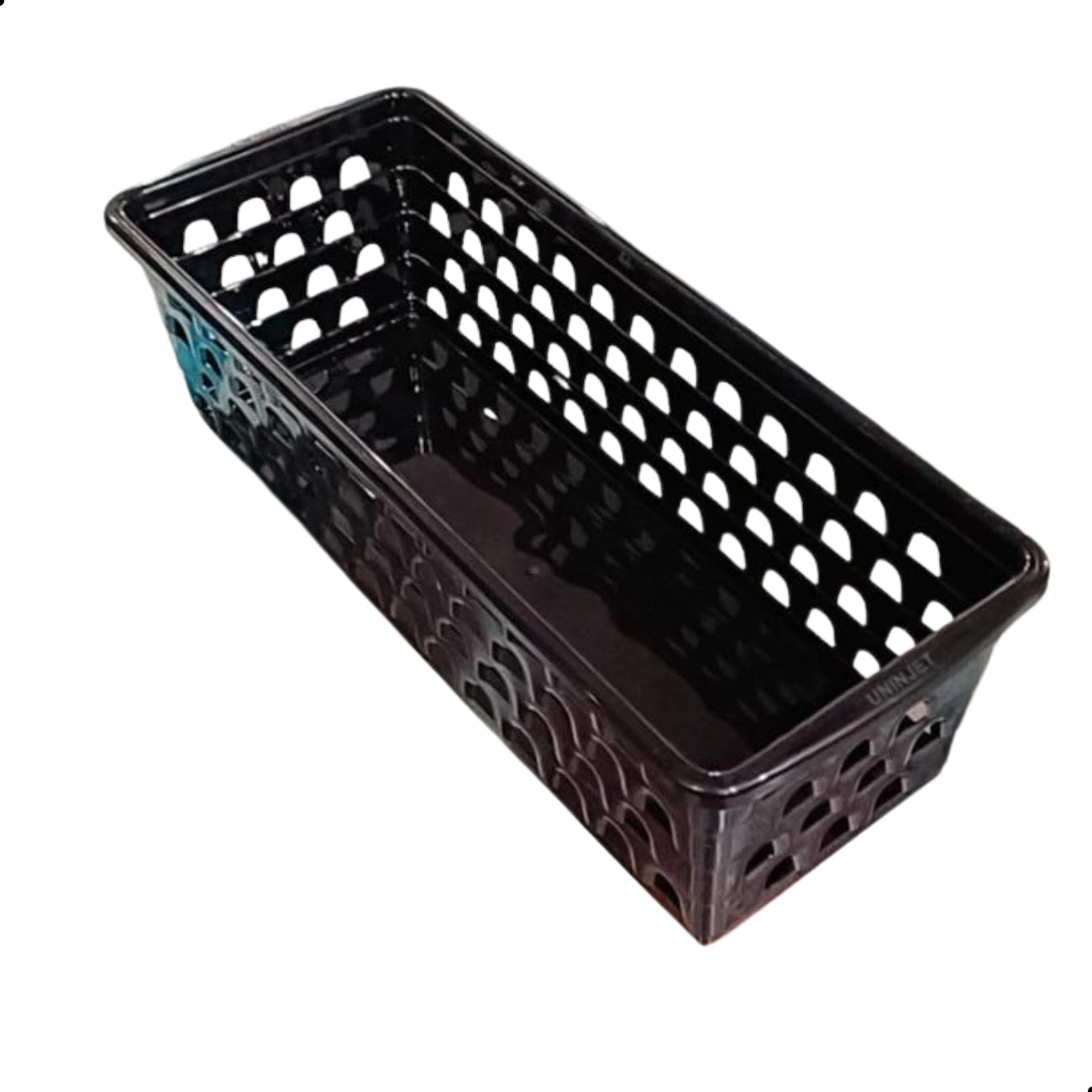 CESTO ORGANIZADOR RETANGULAR COMPRIDO PRETO